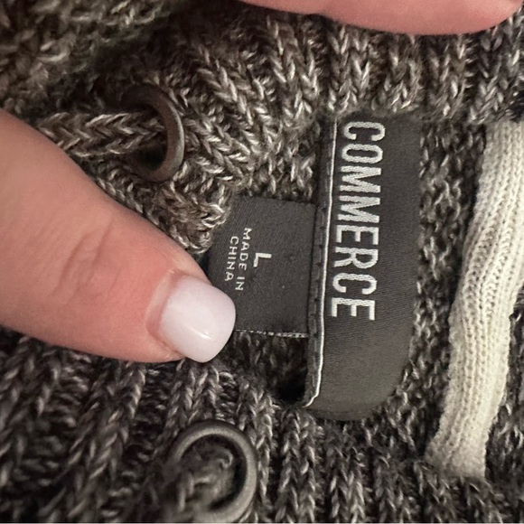 Commerce Striped Hooded Sweater - Picture 3 of 4